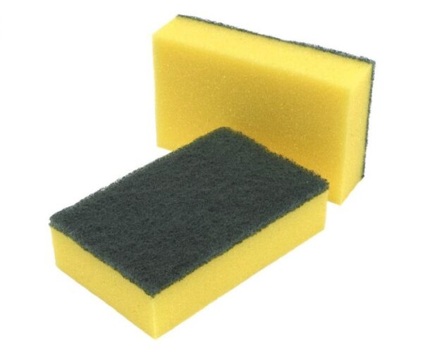 Caterers gripped sponge scourer