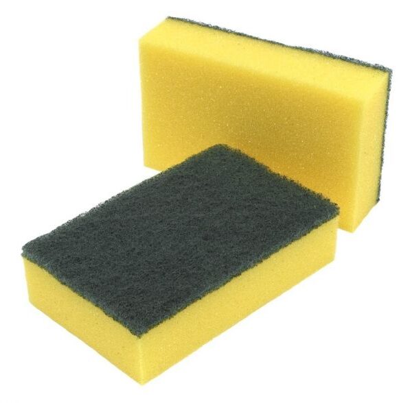 Caterers gripped sponge scourer