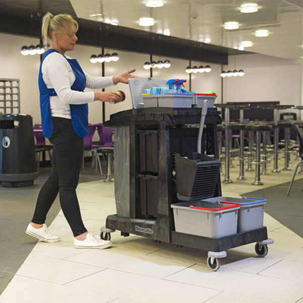 Eco-Matic EM5 Cleaning Trolley Lifestyle Shot