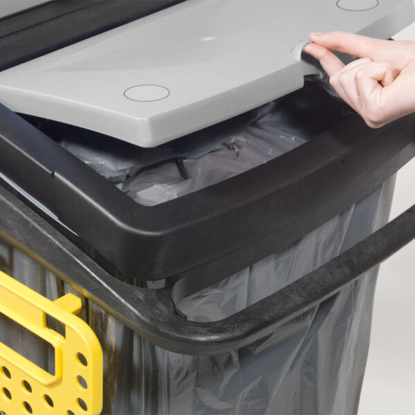 Eco-Matic EM5 Cleaning Trolley Waste Bin Feature