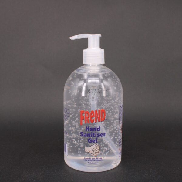 Frend Hand Sanitising Gel with clear pump McKechnie Cleaning Services